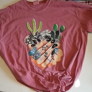 Comfort Colors Pink Cactus Graphic Tee